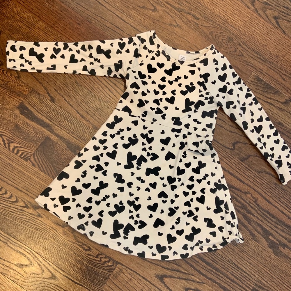 Toddler girl skater heart dress